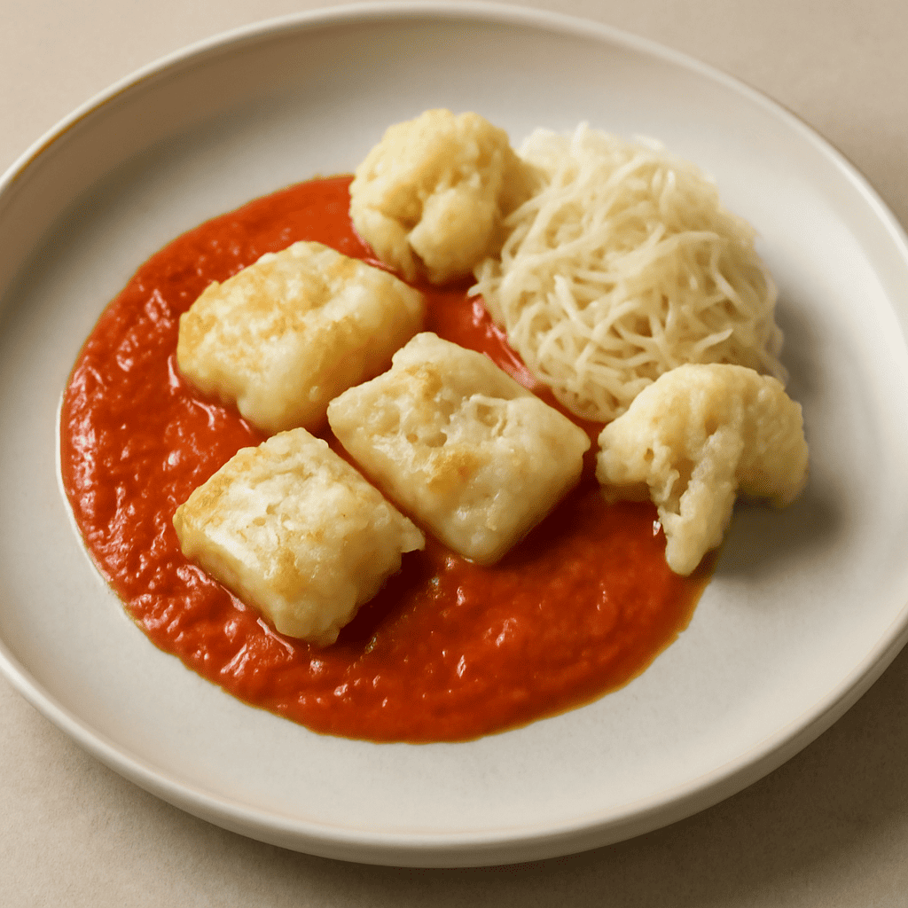 Baccalá in salsa di peperoni