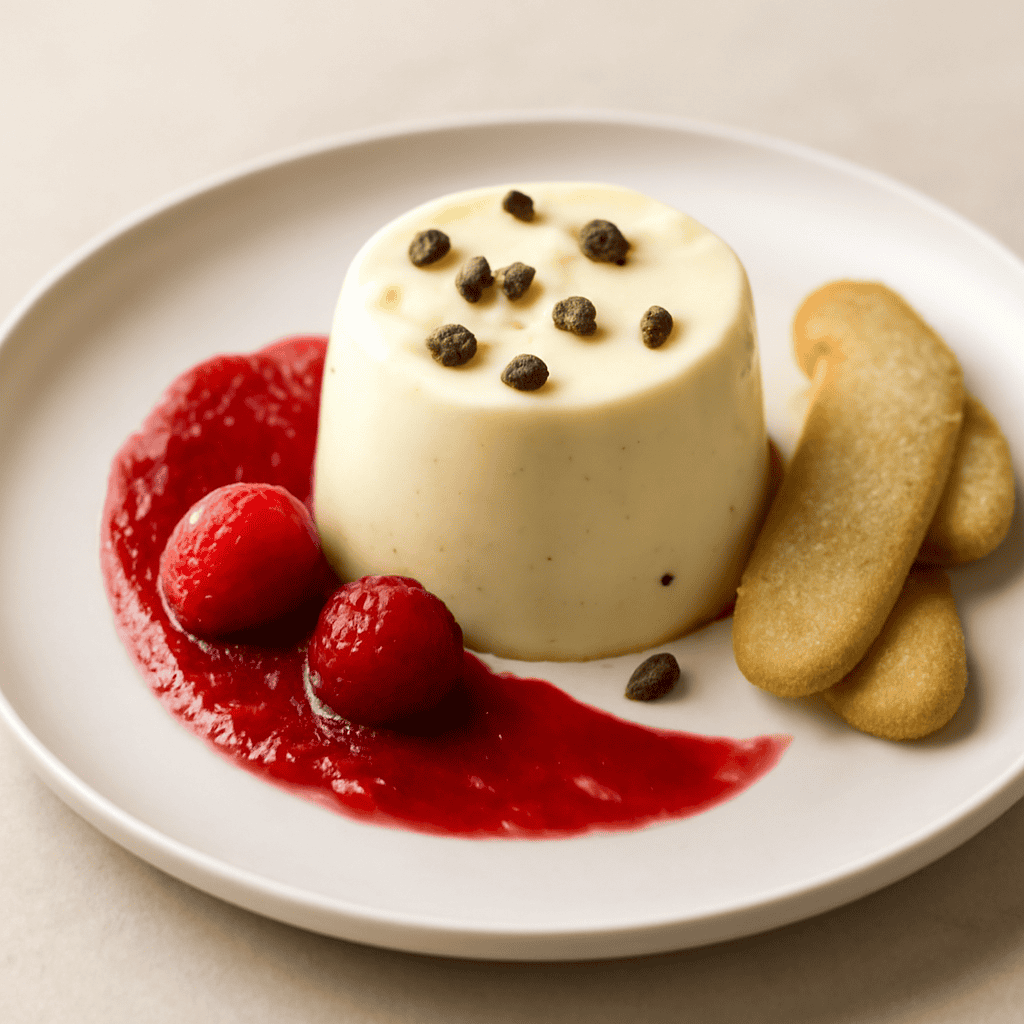 BAVARESE AL CIOCCOLATO BIANCO E CAPPERI