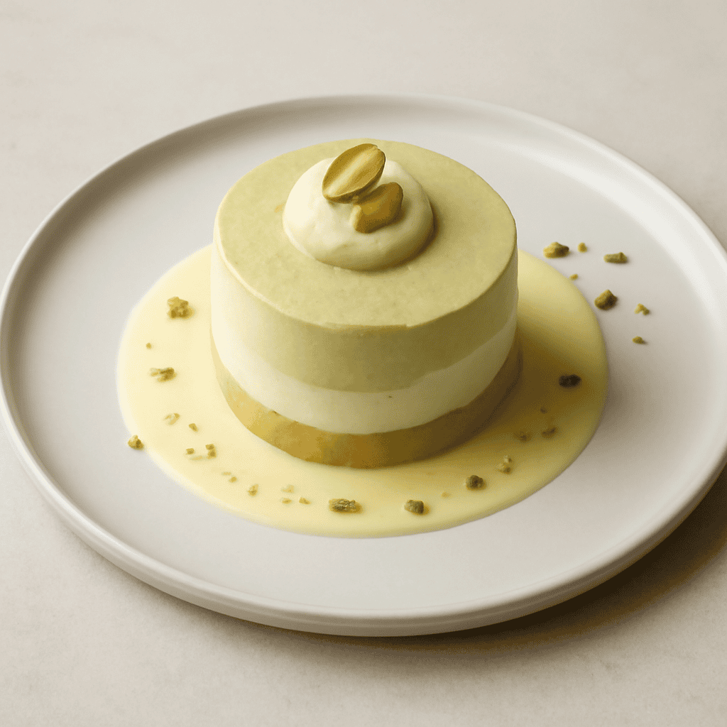 bavarese mandorla e pistacchio