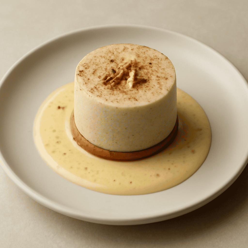 Bavarese Nocciole e cannella con crema inglese alla noce moscata