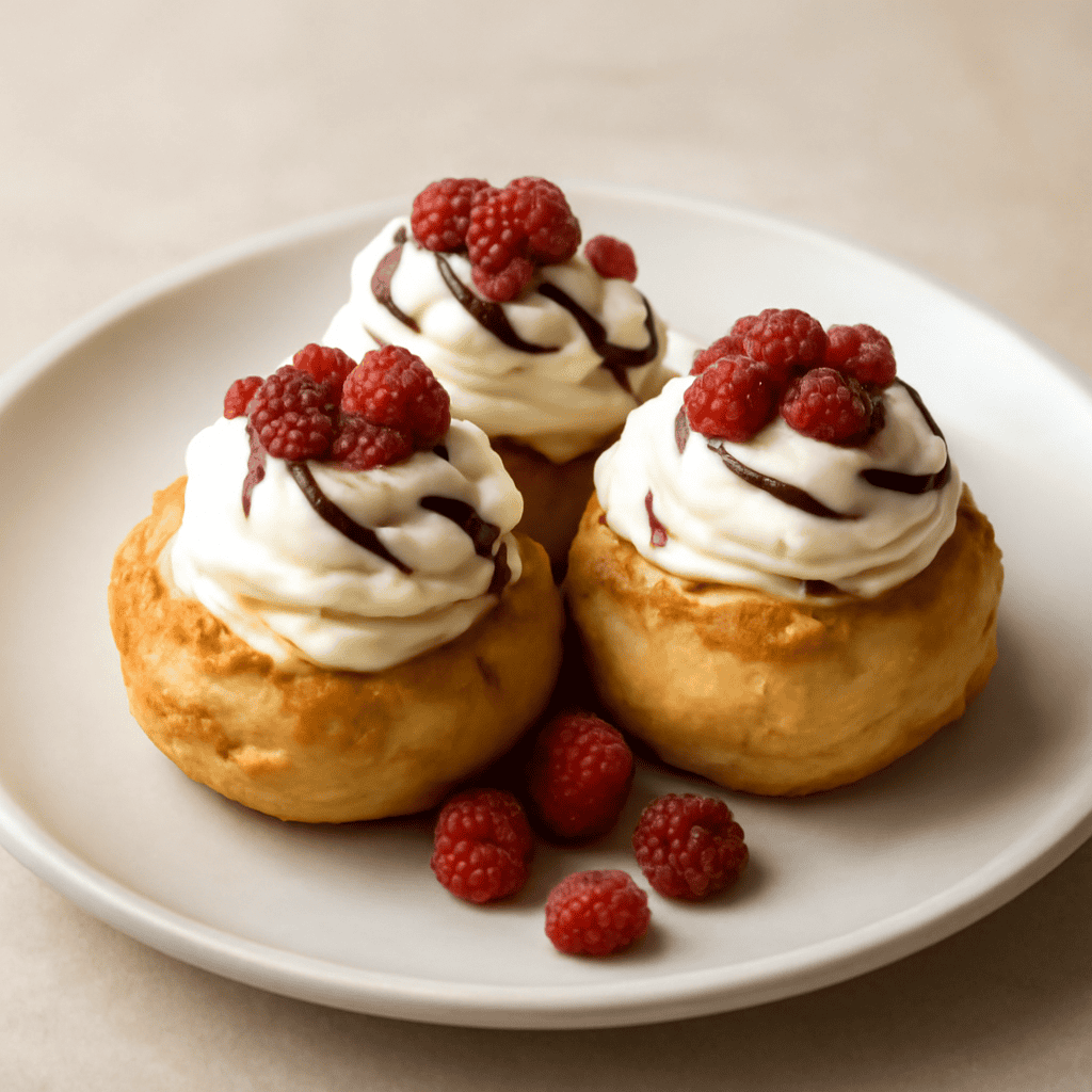 Bignè chantilly al maraschino e fragoline