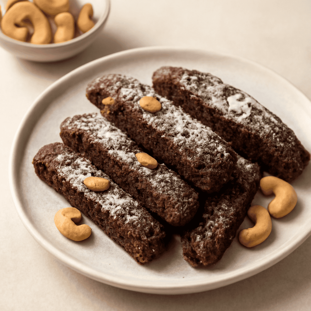 BISCOTTI AL CACAO E ANACARDI