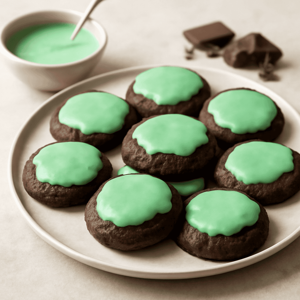 Biscotti con glassa alla menta