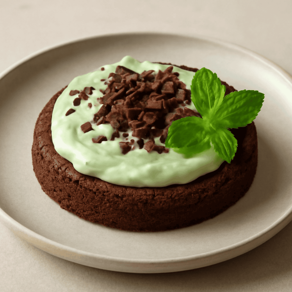 biscuit al cacao con crema pasticcera alla menta