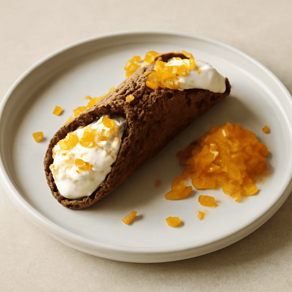Cannolo ricotta e arancio