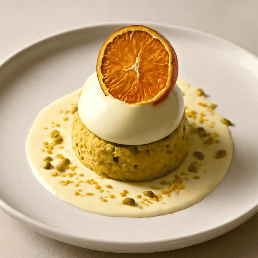 Capresina pistacchio,arancia e cioccolato bianco