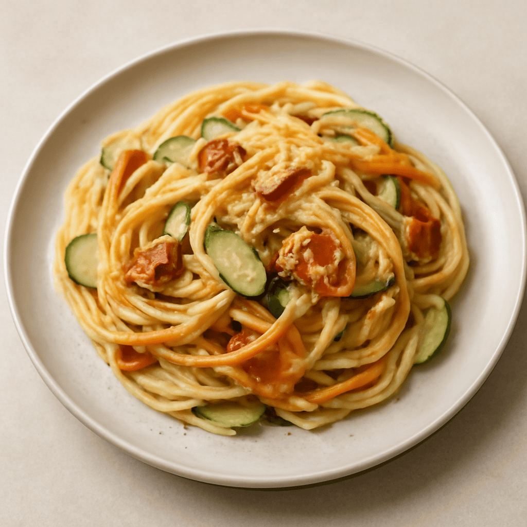 Carbonara di carote e zucchine