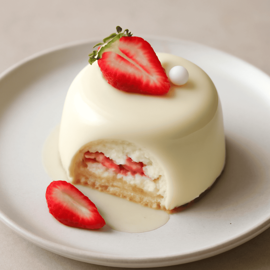Cassatina fragole e cioccolato bianco