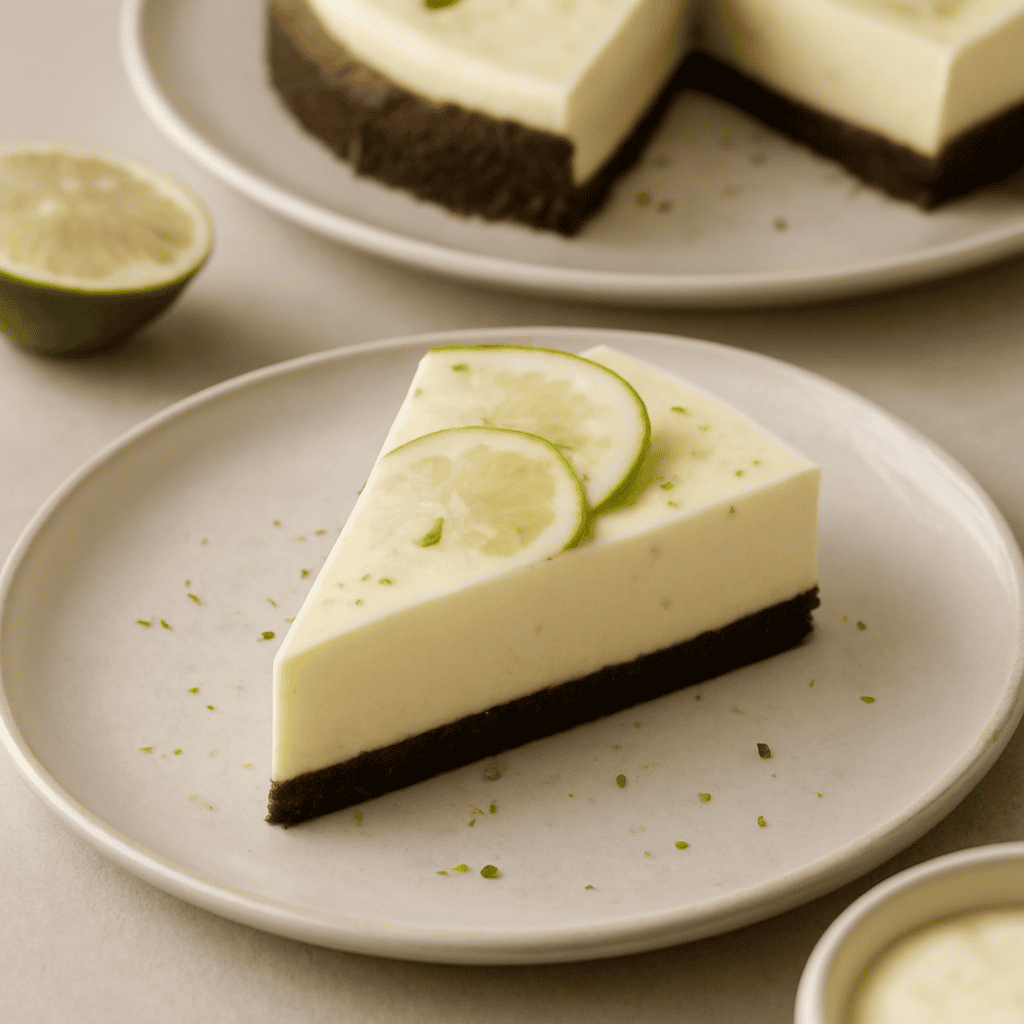 Cheesecake al cioccolato bianco e lime