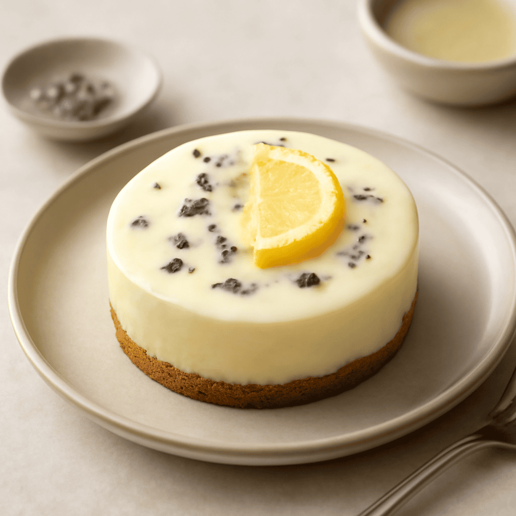 Cheesecake al cioccolato bianco, limone e lavanda