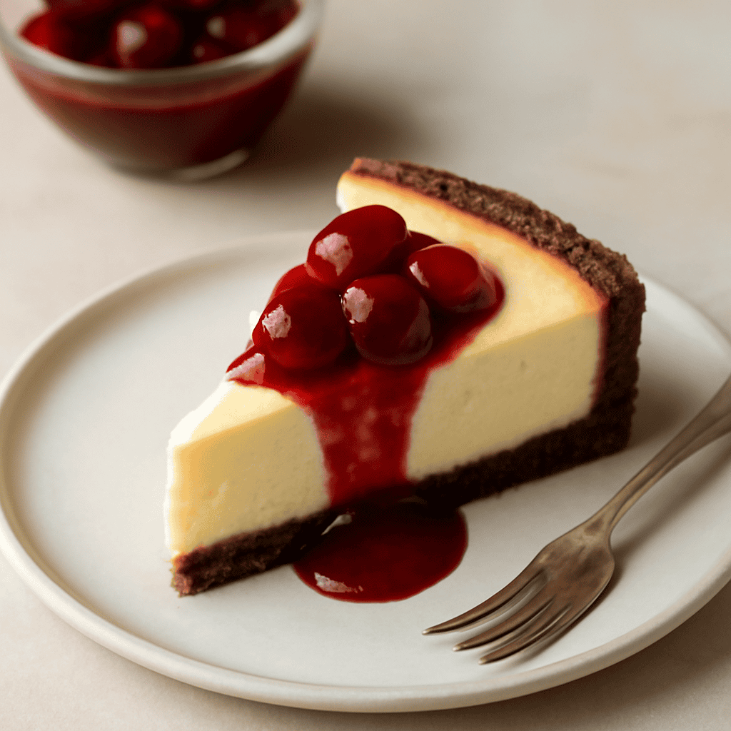 Cheesecake alla confettura di ciliegie