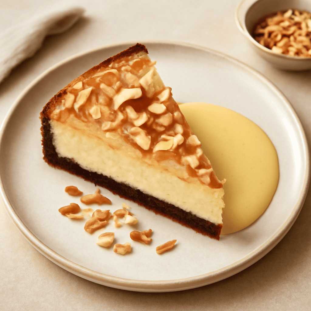 Cheesecake alle mele e mandorle