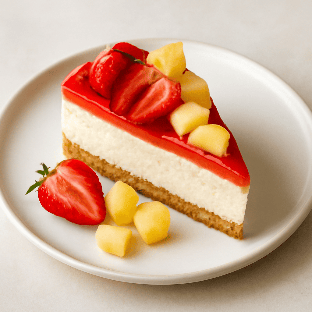 Cheesecake fragole e ananas
