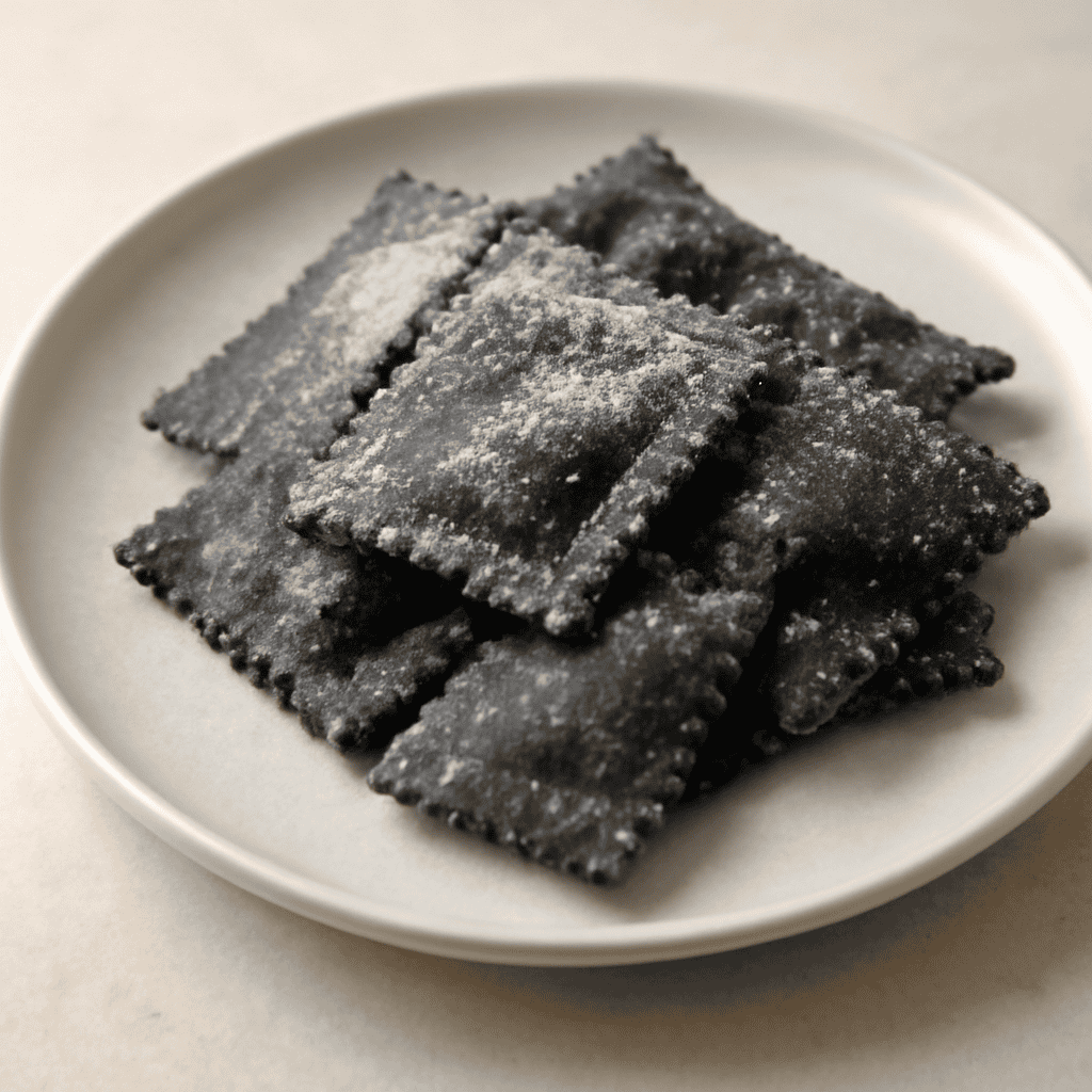 Chiacchiere al carbone vegetale