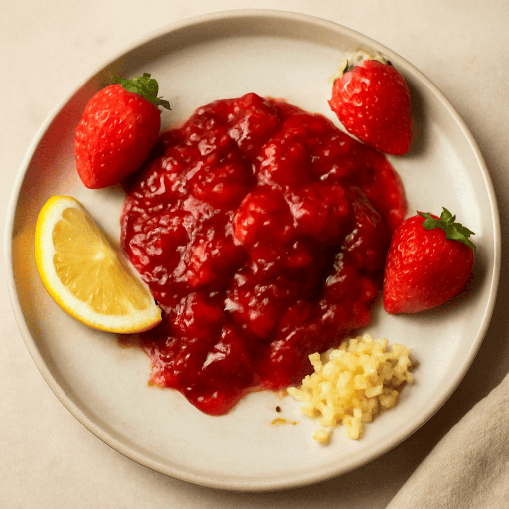 Confettura di fragole con limone e zenzero.