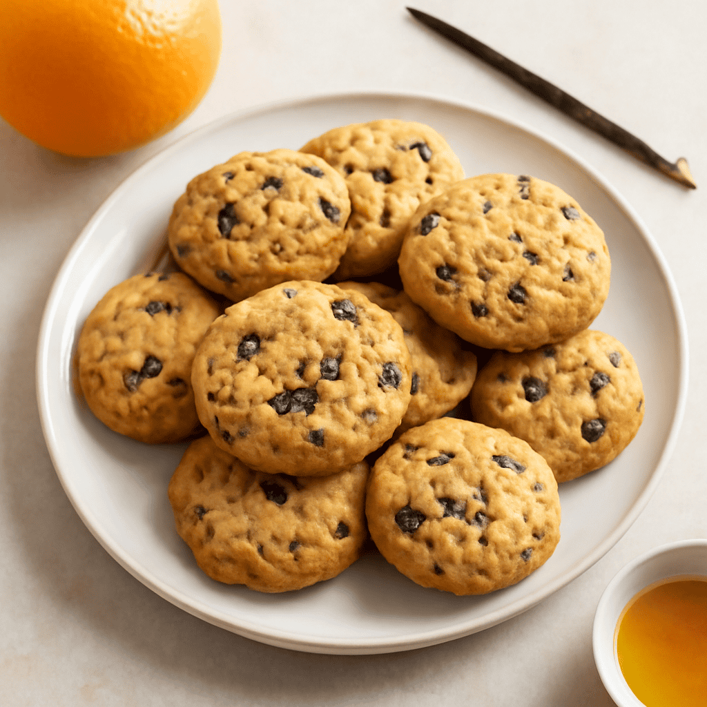 Cookies all’arancia con gocce di cioccolato fondente