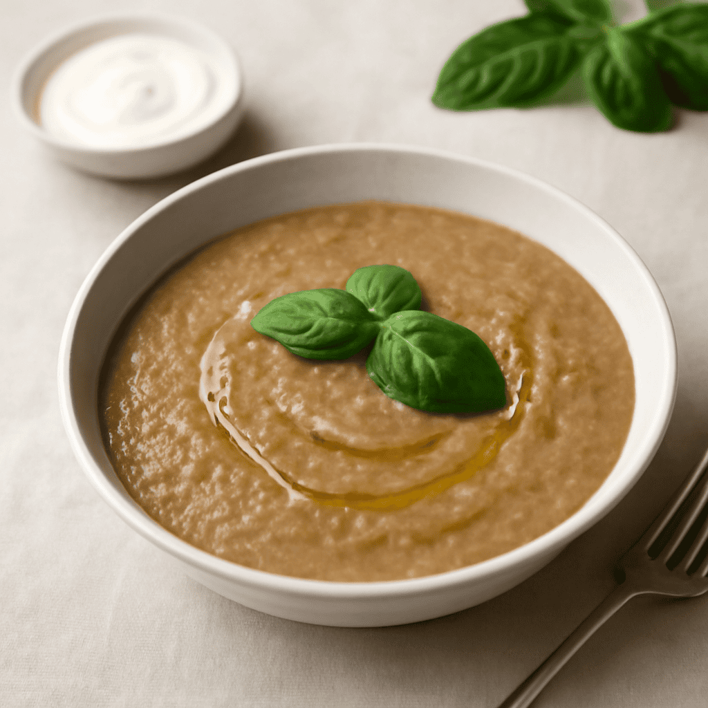Crema di melanzane al basilico