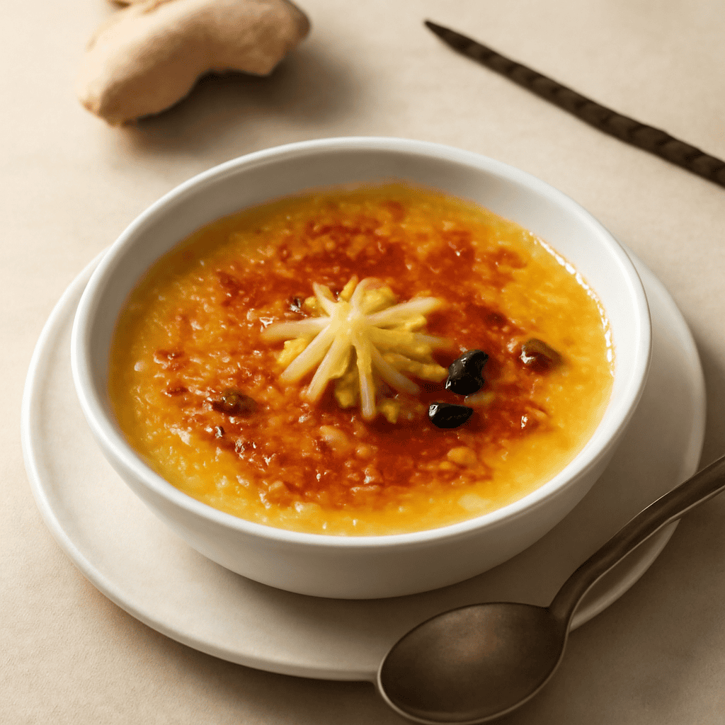 Creme brulé allo zenzero,vaniglia e pepe nero