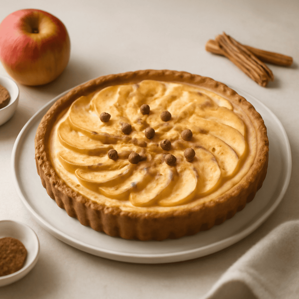 CROSTATA CON BISCUIT ALLA CANNELLA, CREMA E MELE