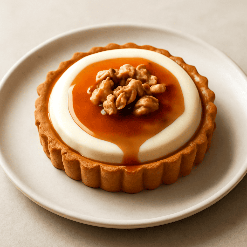 Crostata panna cotta e caramello