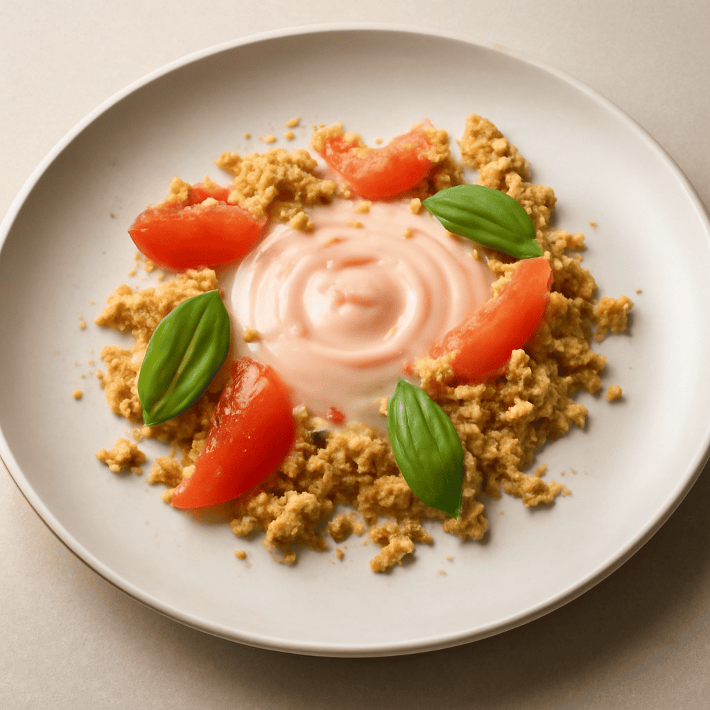Crostata scomposta con crema al pompelmo