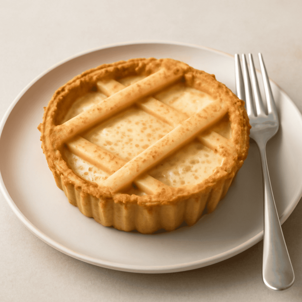 Crostatina con crema flan alla noce moscata