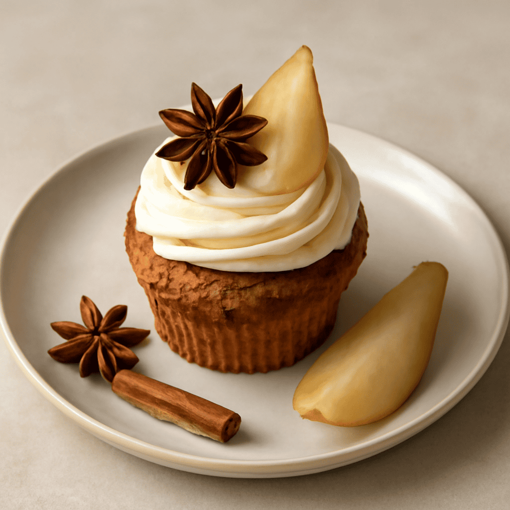 Cup cake anice stellato e pere