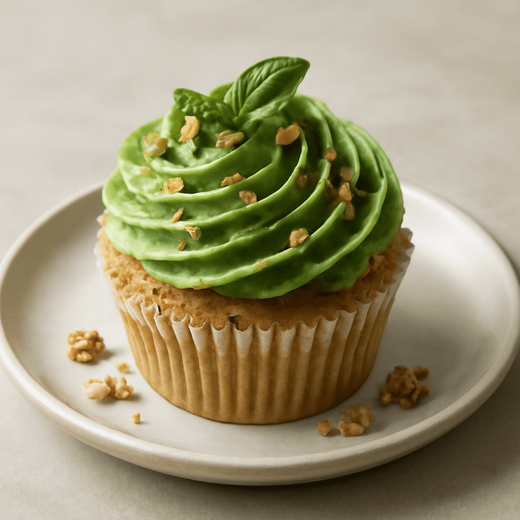 Cupcake noci e basilico