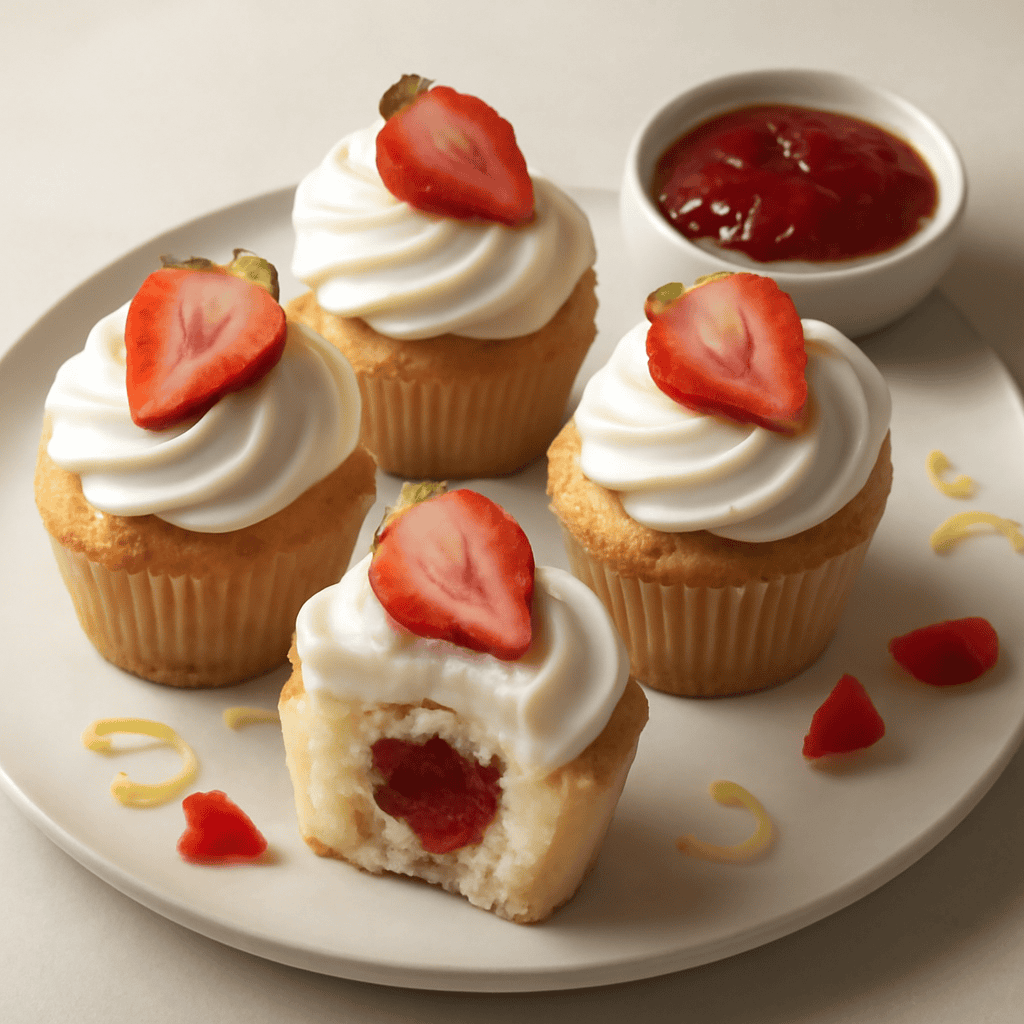 Cupcakes Cuor di Fragola e Limone