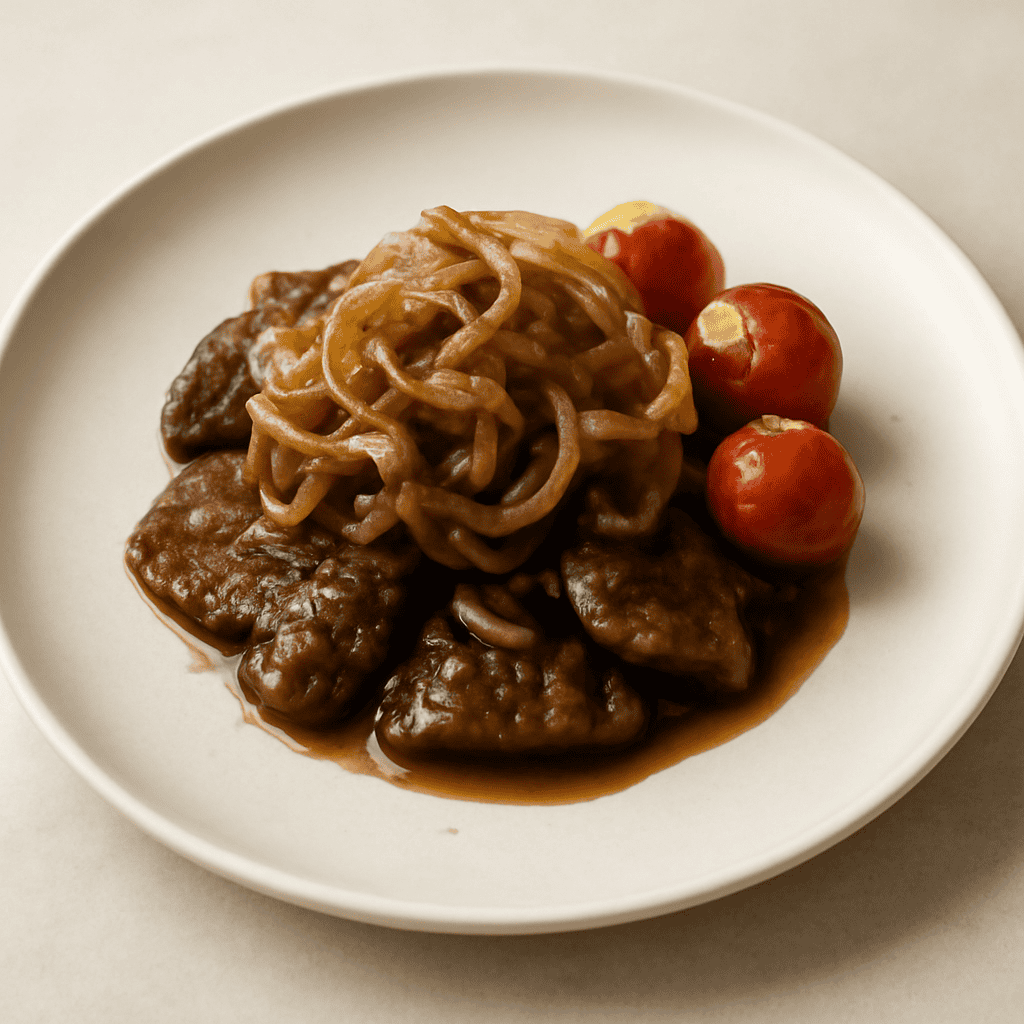 Fegato alla veneziana con cipolle in agrodolce