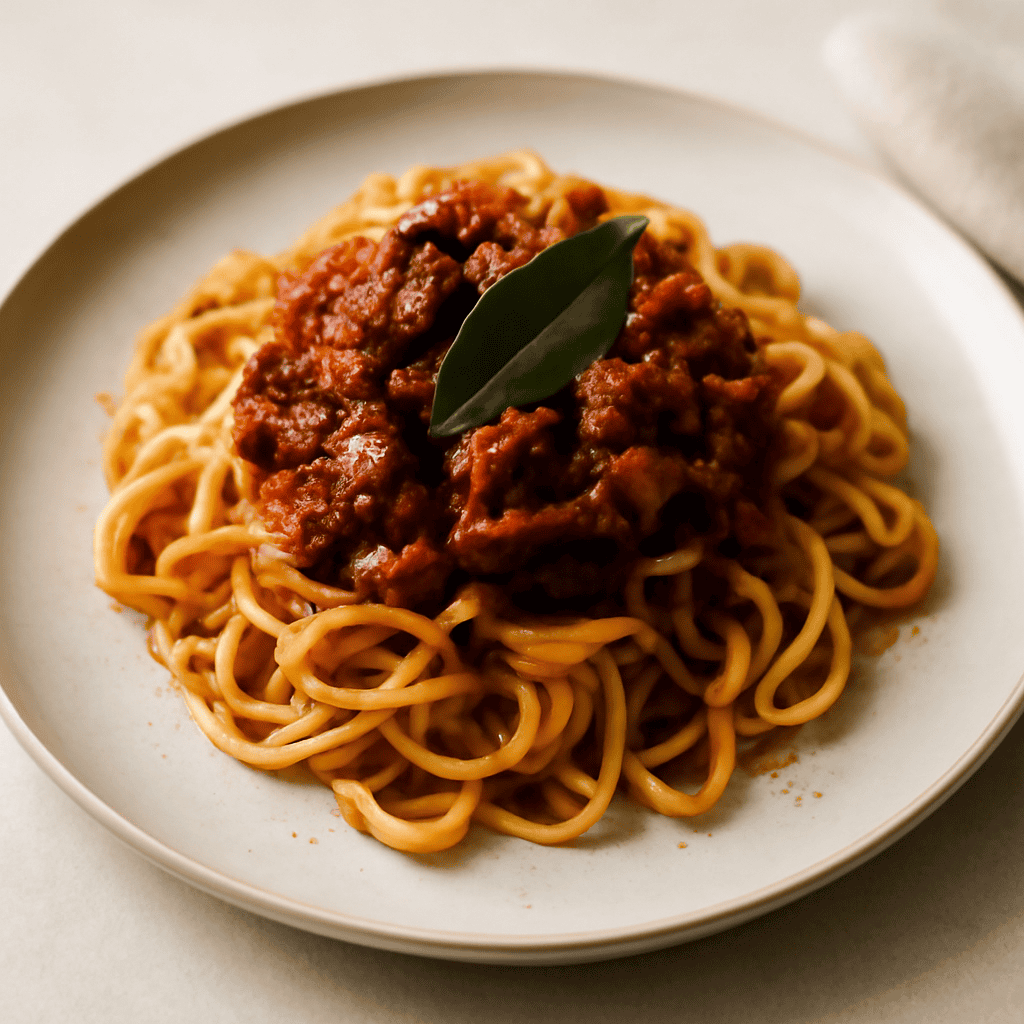 Fettuccine con sugo di cinghiale al profumo di alloro
