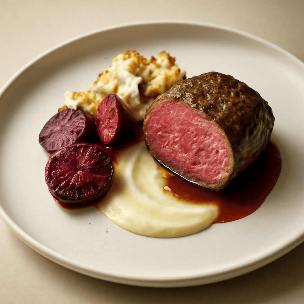 Filetto di manzo con sfumature di rapa rossa