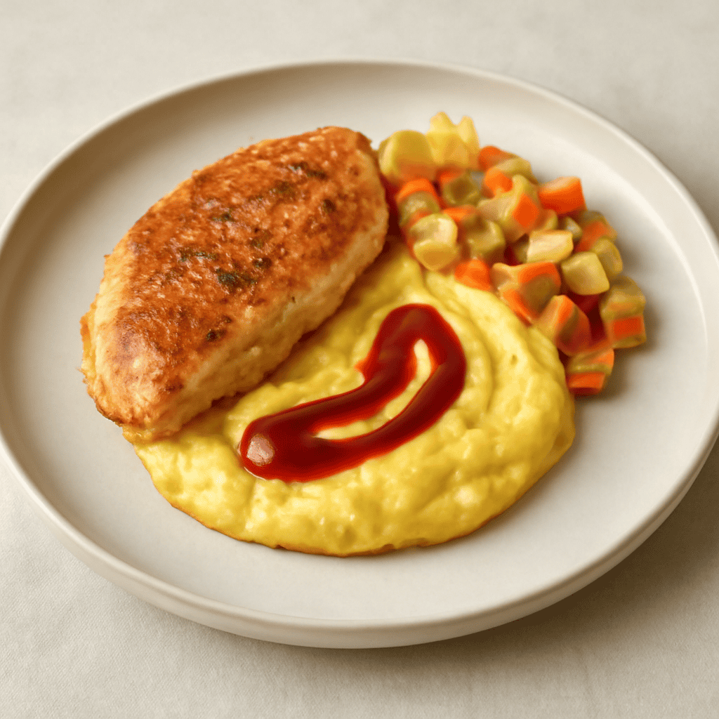 Filetto di pollo su letto di polenta