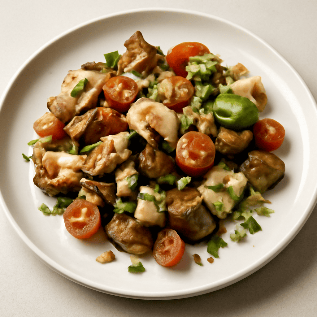 Finger di melanzane, champignon e seppia