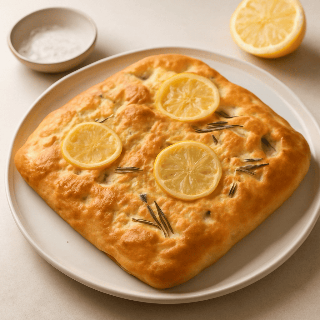 focaccia con birra al limone