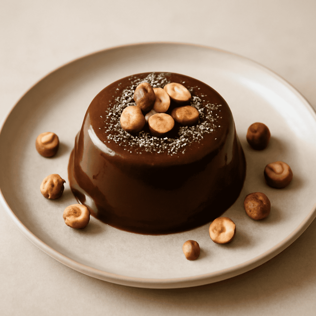 Gelatina al cioccolato con nocciole