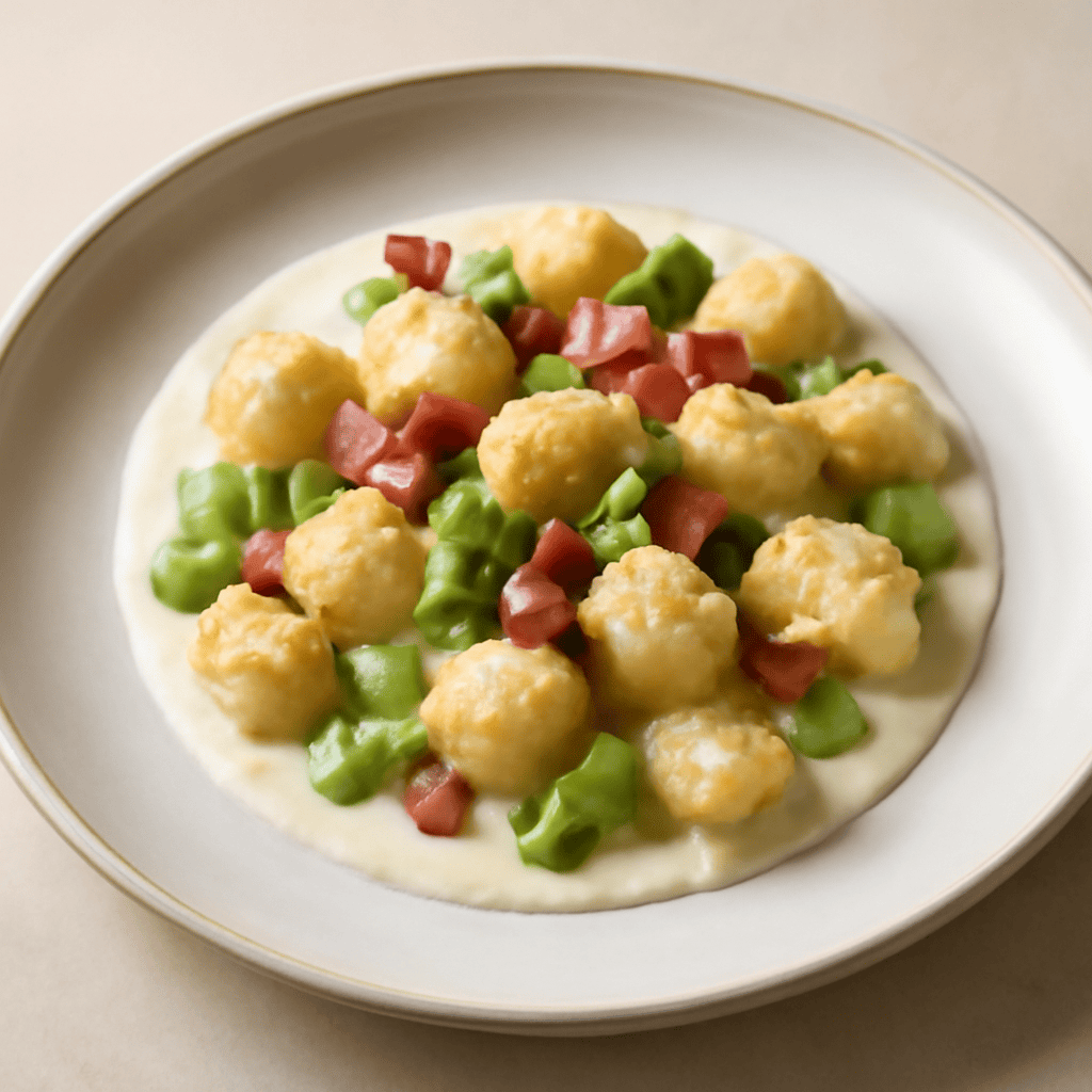 Gnocchi di fave e crema al pecorino