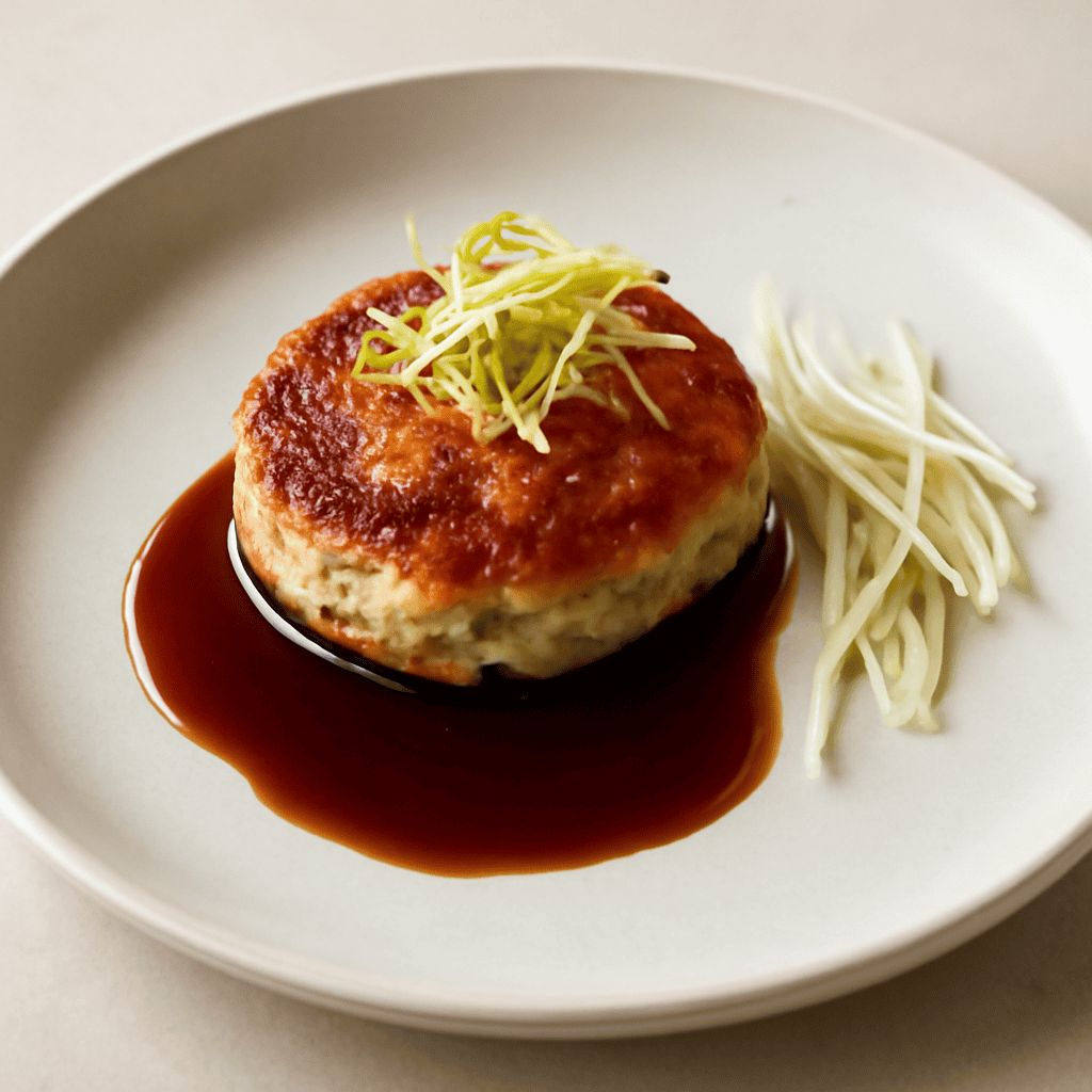 Hamburger di spigola con riduzione di salsa di soia