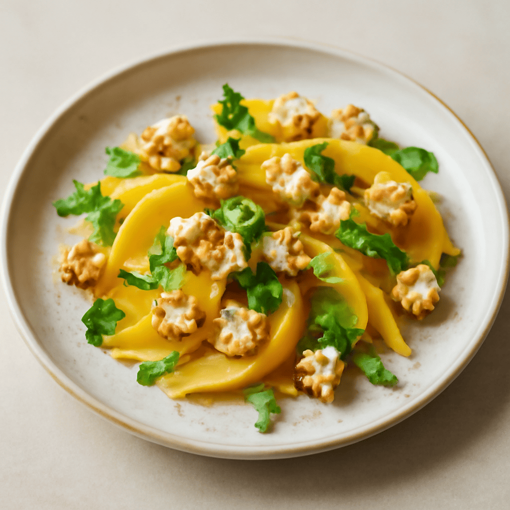 Insalata di mango con popcorn