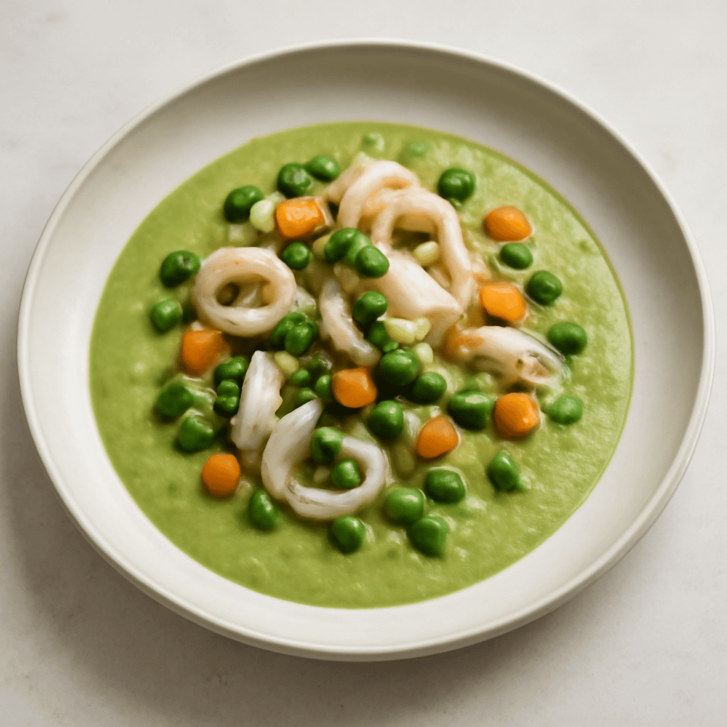 INSALATA DI SEPPIA IN CREMA DI PISELLI