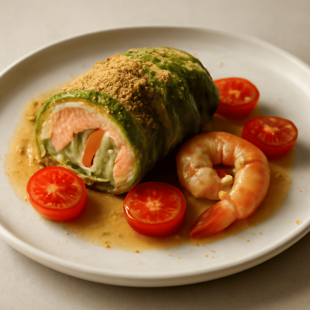 INVOLTINI DI SALMONE E DI ORTAGGI