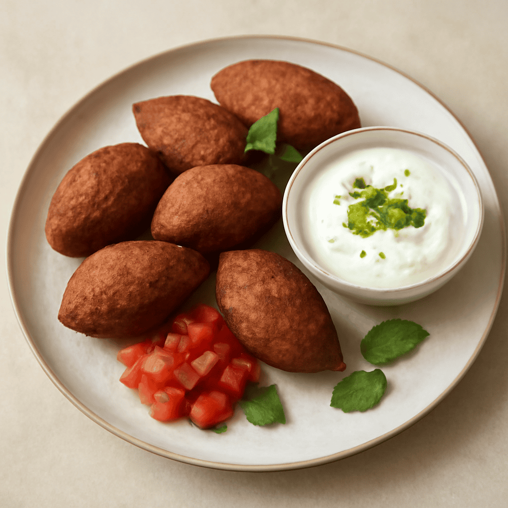 Kibe – Polpettine di manzo e grano con salsa al yogurt e menta
