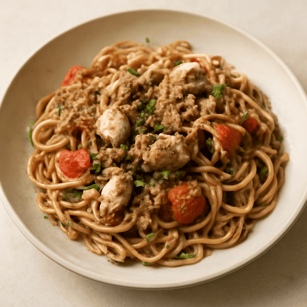 Linguine, calamaretti e salsa pane di segale