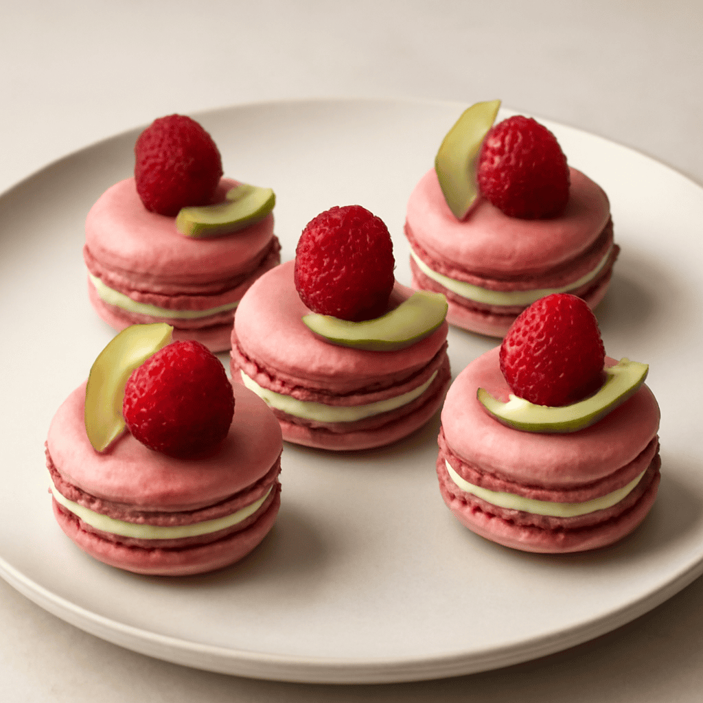 Macaron Lamponi e Mela Verde