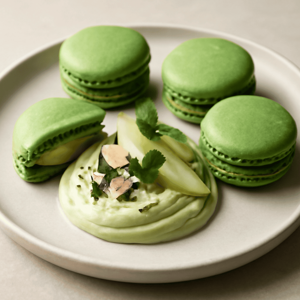 Macarons pera e menta