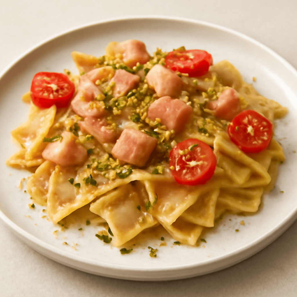 Maltagliati spada e pistacchio
