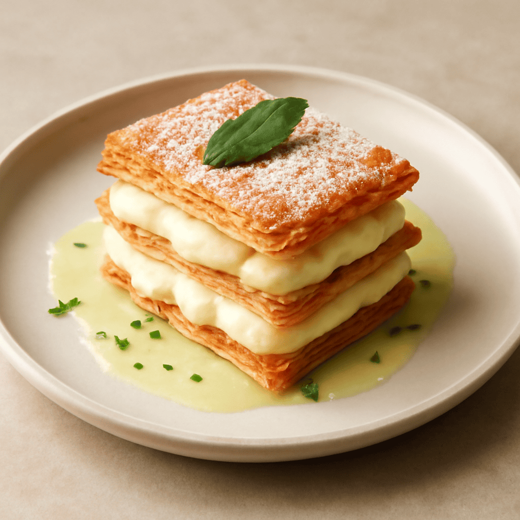 Millefoglie con cremoso limone e salvia