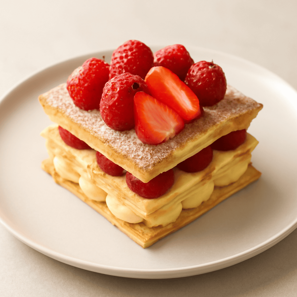 Millefoglie lamponi e fragole