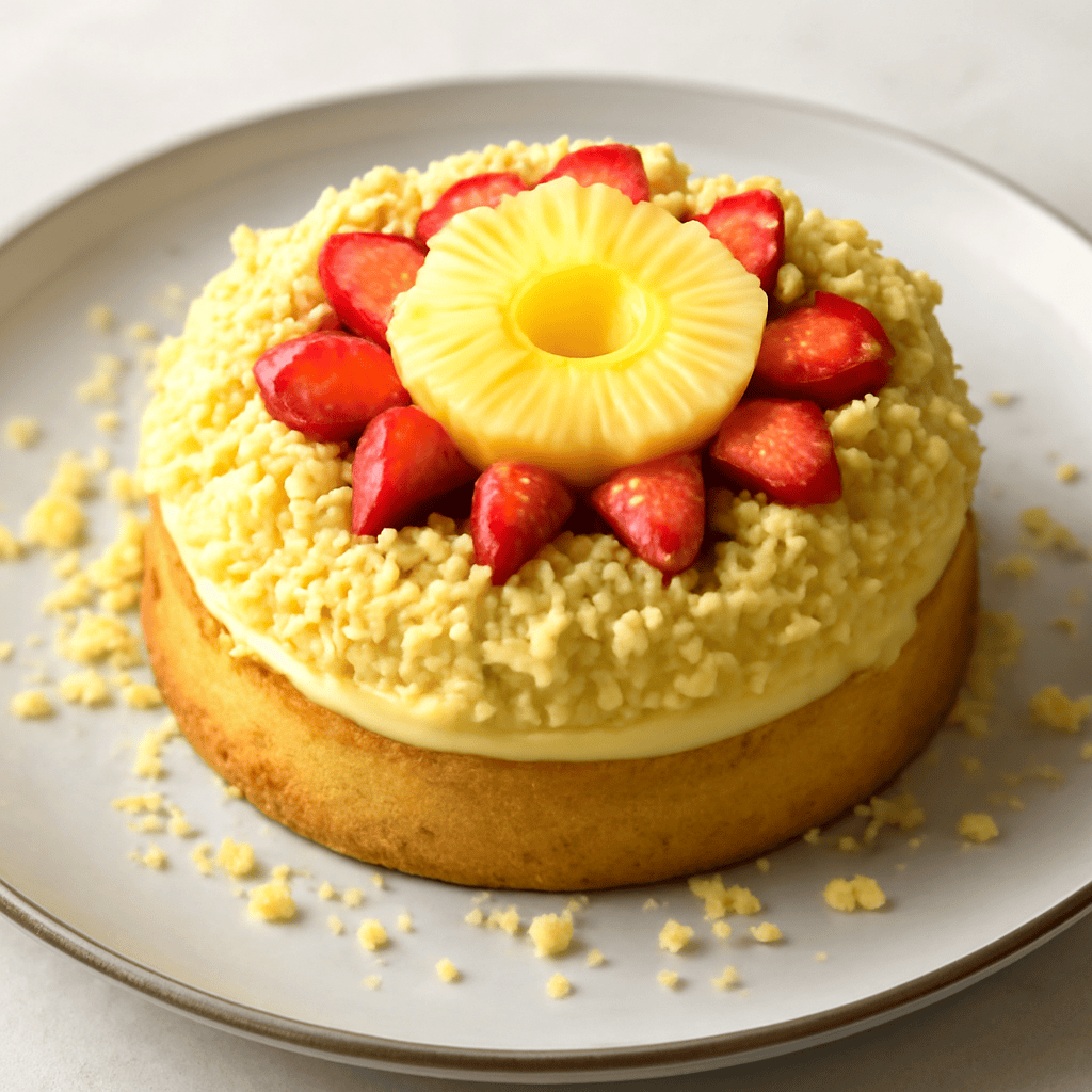 Mimosa con cuore di Ananas e Fragole