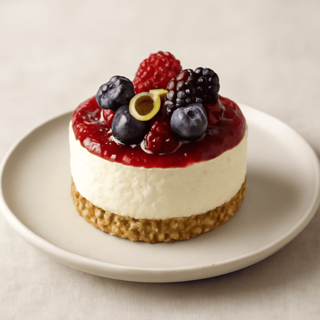 Mini Cheesecake Bianca ai Frutti di Bosco con Fondo Croccante